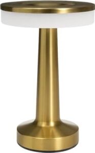 Oslo Gold Şarjlı Dokunmatik Masa Lambası – 3 Renk Modu (6500K/3200K/AMBER), Dimlenebilir, Type-C Kablo Dahil, 1500MAH Batarya, 20 cm Yükseklik