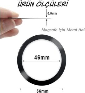 Power Metal Magsafe Halka Yüzük Ring iPhone 8 ve Üstü Model ile Uyumlu Gümüş 2'li Paket Lvrng2