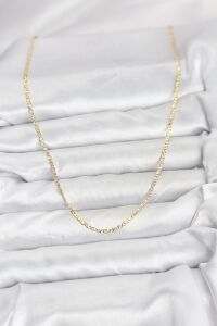 cm 14K Gold Renk Pirinç Lazer Model 60 cm Kadın Kolye