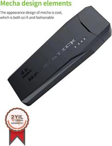 Çift Kollu Kablosuz Video Oyun Konsolu Siyah Renk Bluetooth Desteği Yok - Elektronik