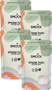 Epsom Tuzu 4'lü Set (4X1000 Gr) Ingiliz Tuzu Katkısız, Banyo Tuzu Ayak Banyosu Peeling 4 kg