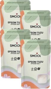 Epsom Tuzu 4'lü Set (4X1000 Gr) Ingiliz Tuzu Katkısız, Banyo Tuzu Ayak Banyosu Peeling 4 kg