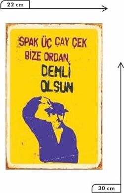 Spak Üç Çay Çek Bize Ordan Demli Olsun Turist Ömer Retro Vintage Mdf DRTR0027
