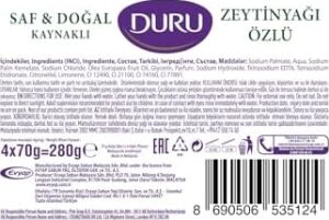 Saf&dogal Zeytinyağlı Sabun, 70 Gramx4