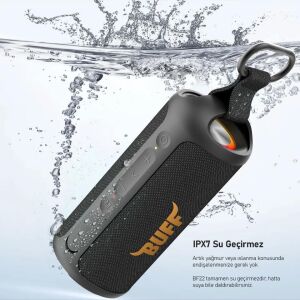 Buff BF22 Taşınabilir Ipx7 Su Geçirmez Rgb Işıklı Kablosuz Bluetooth Hoparlör