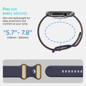 Apple Watch Ultra 49MM Seri 3/2/1-46MM Seri 11/10-45MM Seri SE3/9/8/7-44MM Seri Se2/se/6/5/4 Ile Uyumlu Kordon Kayış Nano Pop Blueberry Navy - AMP09322