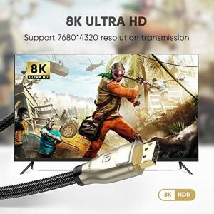 8k 60Hz 4K 144Hz V1.4 Displayport Görüntü ve Ses Aktarım Kablosu 3 Metre