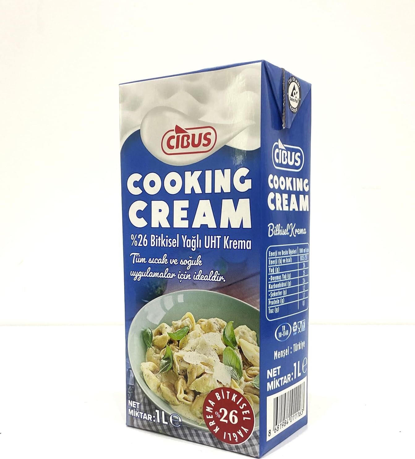 Cibus Bitkisel Yağlı (%26) Uht Krema 1 Lt