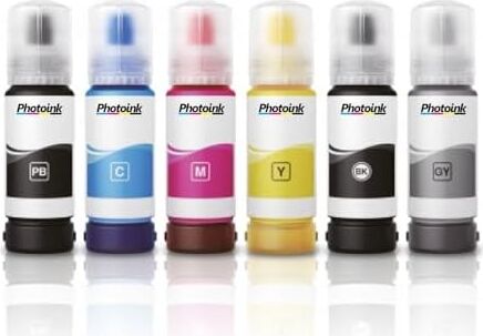 Photoink Plus L Serisi Muadil Mürekkepleri, Epson 103 Ecotank Photoink 4 Renk Set Mürekkep L6290 L6270 L6260 L4266 L4260 L6276 L6190 L6170 L6160 L4160 L4150 L14150 Uyumlu
