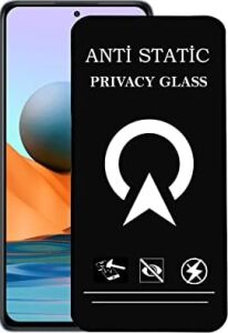 Xiaomi Redmi Note 10 Pro ile Uyumlu Tam Kaplayan Anti Statik Görünmez Safir Ekran Koruyucu Hayalet Cam