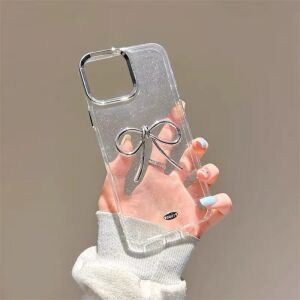 Apple iPhone 13 Pro Max ile Uyumlu Kılıf  Bow Silikon Kılıf Şeffaf