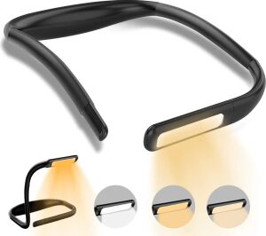 LED Kitap Okuma Işığı Esnek Kitap Boyun Işığı Ayarlanabilir Parlaklık Masa Lambası 3 Renk Okuma Işığı Bükülebilir Kollu Işık Tamir Için Uygun Gece Koşusu Yürüyüş Type-C Şarj Girişli Kamp Fh8