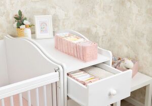 Baby Akordiyon Organizer Çekmece Düzenleyici Small (Pembe) -04102