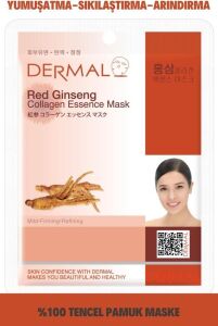 Dermal Arındırıcı, Serinletici, Sıkılaştırıcı Kırmızı Ginseng Özlü Kolajen Maske 23GR