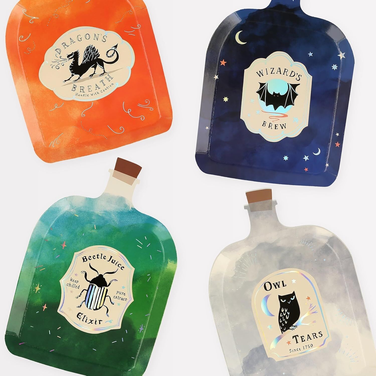 - Making Magic Potion Bottle Plates - Make Magic Sihirli Şişe Tabaklar (8'li)