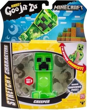 Heroes Of Goo Jit Zu  Esnek Karakterler, Creeper, Süper Çıtır Goo Içinde Gizli Barut Parçasıyla Doldurma, Onu Boyutunun 3 Katına Kadar Uzatın - Duyusal Oyuncaklar