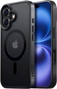 Tigowos iPhone 16 Için Güçlü Manyetik Kılıf Magsafe 16FT Düşmeye Dayanıklı Sararma Önleyici Arka Kapak Darbeye Dayanıklı iPhone 16 Telefon Kılıfı 6,1 Inç Için Dar Kesim, Siyah Titanyum