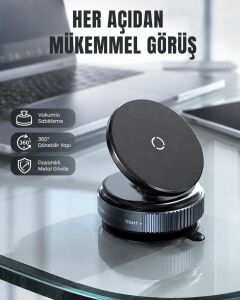 Evrensel Manyetik Araç Telefon Tutucu 360° Döner Başlık