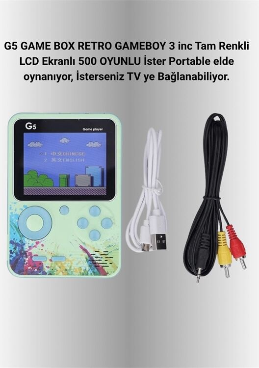 3 Inç Renkli Ekranlı Taşınabilir El Konsolu – G5 Modeli