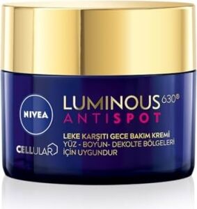 LUMINOUS630 Leke Karşıtı Gece Yüz Bakım Kremi 50ML,NEMLENDIRICI,HYALURONIK Asit,thiamidol,tüm Cilt ve Leke Tipleri