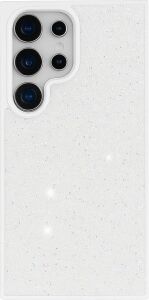 S24 Ultra ve S25 Ultra Uyumlu Kılıf Taşlı Star Glitter Silikon Kılıf (Beyaz)