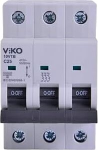 10VTB-3C25 Otomatik Sigorta 10KA C Tipi 3 Kutup 25A