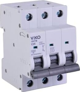 10VTB-3C25 Otomatik Sigorta 10KA C Tipi 3 Kutup 25A