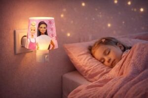 Çocuk Gece Lambası Ledli Fişli Pembe Dekoratif Lamba Sıcak Işık Aç/kapa