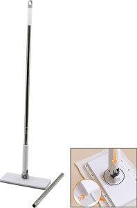 Pratik Mendil Mop, One Click Mop, 120 cm Uzun Saplı, 25 cm Geniş Tabanlı, Islak & Kuru Temizlik Uyumlu, Tek Kullanımlık Bez Takılabilir Yer Silme Mop Seti