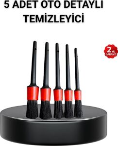 5’li Detay Temizlik Fırçası Seti Araç Iç Dış Jant Motor Çok Amaçlı