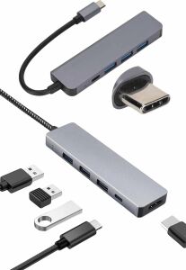 Çevirici Dönüştürücü Adaptör Macbook 3 In 1 Type-C To Hdmı USB 3.0