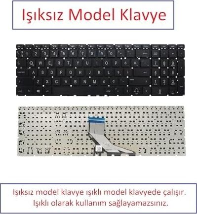 Notebook Klavye - Siyah-Işıksız - Pavilion - 15-DS1XXX, 15-DW0XXX, 15-DW1XXX, 15-DY0XXX, 15-DY1XXX, 15-EC0XXX, 15-EC1XXX, 15-ED0XXX, 15G-DR0XXX, 255 G9 9M3H2AT Muadili ile Uyumlu - HP-120