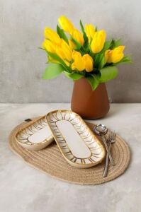 Worn Noyan Kayık Tabak 26 cm 2 Adet 22967