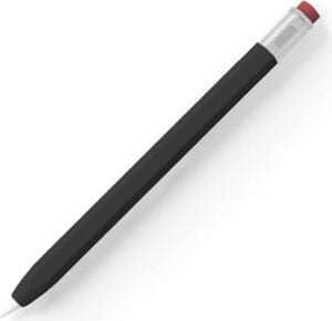 Apple Pencil Usb-C Kılıf Klasik Retro Tasarım Mat Silikon Siyah