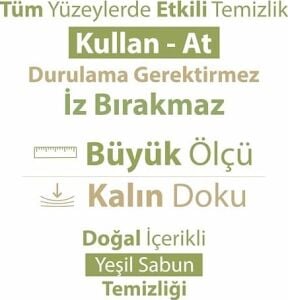 Turco Doğadan Pratik Temizlik Yer Havlusu Yeşil Sabun 50 Yaprak