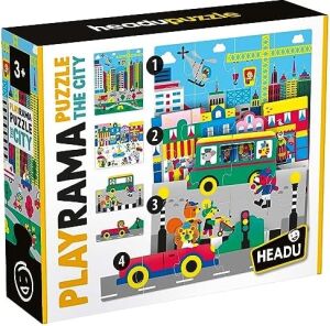 Headu Playrama Puzzle The Cıty (3-6 Yaş)