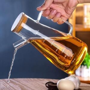 Yağlık Sirkelik Seti Silikon Contalı Bambu Kapaklı 3'lü Set - 900 ml 2 Adet ve Altlık