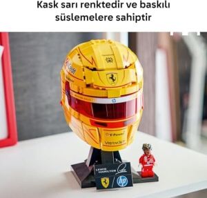 Editions Scuderia Ferrari Hp Lewis Hamilton Kaskı 43022-14 Yaş ve Üzeri Çocuklar Için Yarış Kıyafeti Giyen Minifigür Içeren Yaratıcı Oyuncak Yapım Seti, Hediye Fikri (884 Parça)