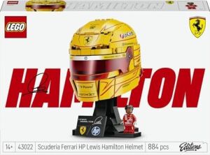Editions Scuderia Ferrari Hp Lewis Hamilton Kaskı 43022-14 Yaş ve Üzeri Çocuklar Için Yarış Kıyafeti Giyen Minifigür Içeren Yaratıcı Oyuncak Yapım Seti, Hediye Fikri (884 Parça)