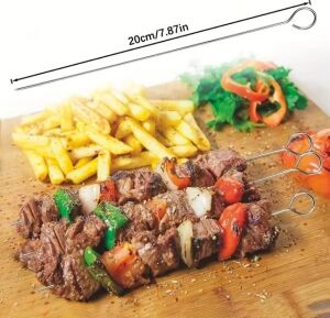 10'lu Paslanmaz Çelik Şiş Seti (20 Cm) - Airfryer & Mangal