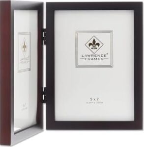 755957D Espresso Ahşap Menteşeli Çift Resim Çerçevesi, 13,8 x 17,7 Cm, Koyu Ceviz