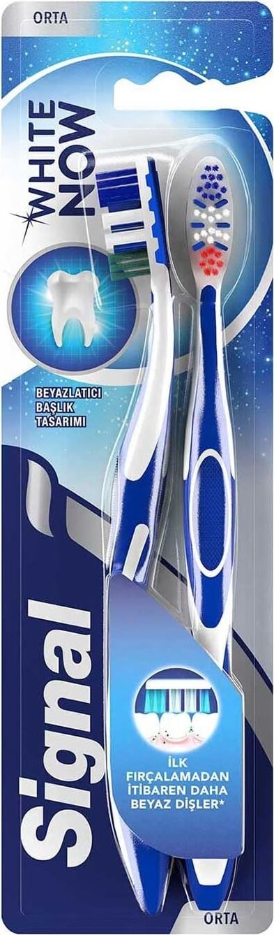 White Now Beyaz Dişler 2'li (1+1) Orta Diş Fırçası