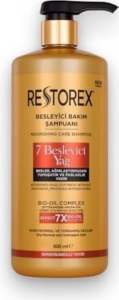 Restorex Besleyici Bakım Şampuanı 900 Mililitre, 7 Besleyici Yağ