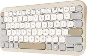 Asus Marshmallow Mini Bluetooth Klavye, Çoklu Cihaz Uyumlu, Sessiz Tuşlar, Q-Türkçe, Bej