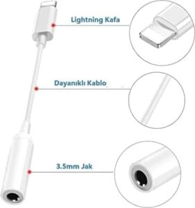 iPhone 13/13 Pro/12/12 PRO/11/11PRO Için Lightning To 3.5mm Aux Jack Kulaklık Dönüştürücü Adaptörü. iPhone 13/13PRO/13PRO Max/12/12 PRO/12PRO Max/11/11 Pro/11/pro Max/x/xr/xs/xs Max/8/7 Uyumlu