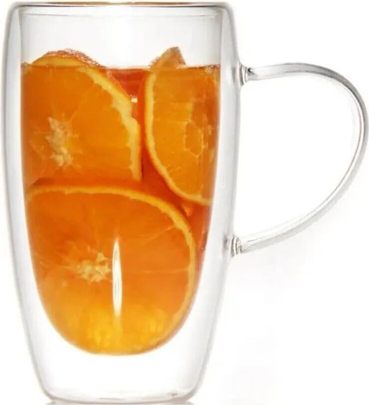 Çift Cidarlı Kahve, Latte, Meşrubat, Su, Cam Kupa, 400 Ml, 1 Adet, 2039