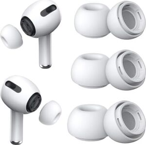 Airpods Pro ve Pro 2.nesil Uyumlu Anc Delikli Üç Boyut Premium Yedek Silikon Kulaklık Uçları (S, M, L)