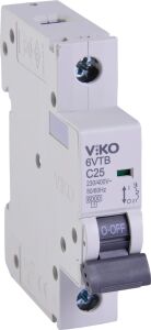 6VTB-1C25 Otomatik Sigorta 6ka C Tipi 1 Kutup 25A