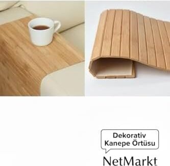 Lüks Bambu Banyo Paspası & Mutfak Matı | Kaydırmaz Tabanlı, Suya Dayanıklı | Çamaşır Makinesi Üstü Dekoratif Örtü Olarak Kullanılabilir | Doğal Ahşap Görünümlü