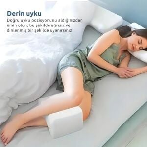 Visco Ortopedik Bacak Arası Yastığı – Hamileler Için Destek Minderi | Bel, Bacak ve Kalça Ağrısı Için Uyku Yastığı | Yıkanabilir Kılıflı Ergonomik Diz Arası Yastık
